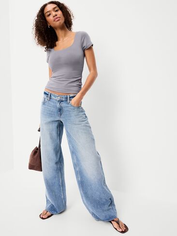 Old Navy Hug Double-Layer Scoop-Neck Top - Shooting Star in Kuwait
