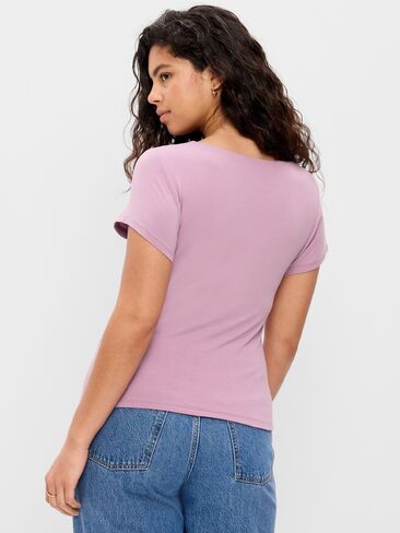 Old Navy Hug Double-Layer Scoop-Neck Top - Rose Dawn in Kuwait