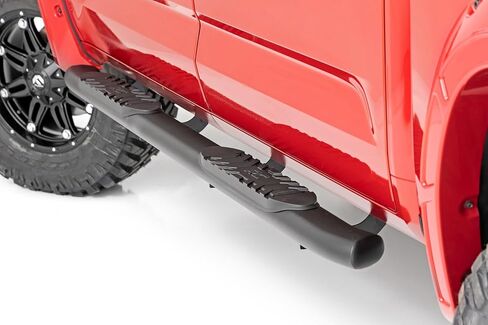 خطوات Nerf بيضاوية خشنة لسيارة Toyota Tundra (2022-2026) Crew Cab - قضبان على طراز OEM مع خطوات جانبية مدمجة in Kuwait