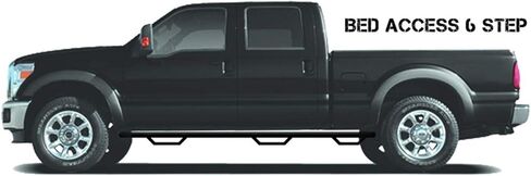 N-Fab Nerf Steps | Gloss Black, Wheel-to-Wheel w/ Bed Access | F99105CC-6 | Fits 1999-2016 Ford F-250 / F-350 Super Duty Crew Cab 6.75' Standard Bed, SRW Gas / Diesel in Kuwait