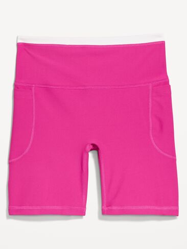 Old Navy شورت بايكر PowerSoft بجيوب عالية الخصر للغاية - درزة داخلية 6 بوصة - بدون درزات أمامية - Dragonfruit in Kuwait
