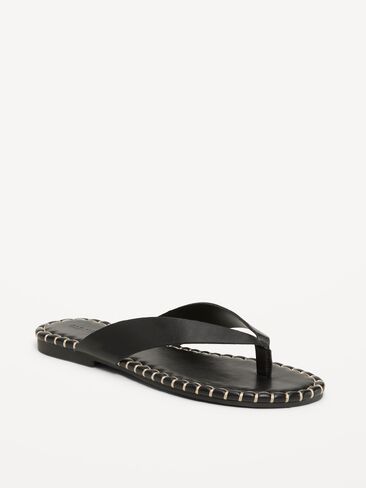 Old Navy Whipstich Flip-Flops for Women - Black Jack in Kuwait