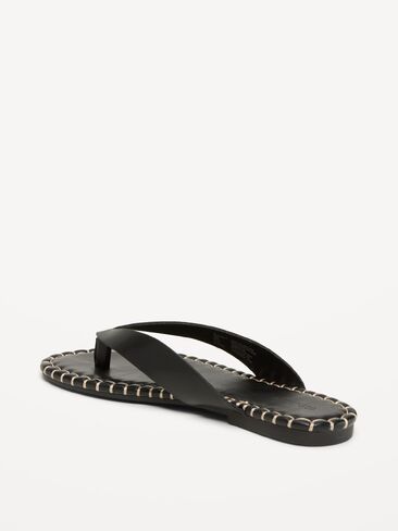 Old Navy Whipstich Flip-Flops for Women - Black Jack in Kuwait