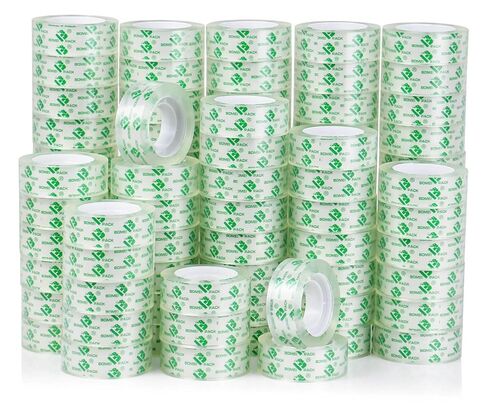 BOMEI PACK 48 Rolls Crystal Clear Transparent Tape, Stationery Tape Refills Rolls for Dispenser, 3/4 in x 900 in,1 inch Core, Gift Wrapping Clear Tape Bulk for Office, School and Home in Saudi Arabia