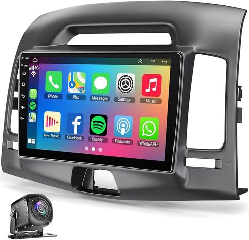 4G+64G Android Car Radio for Hyundai Elantra 2007-2010, 9 Inch Touch Screen Stereo with Wireless CarPlay, Android Auto, GPS Navigation, 5G WiFi, Bluetooth 5.2, HD Rear Camera, SWC, FM/RDS Radio in Saudi Arabia