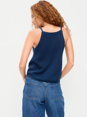 Old Navy Open-Weave Apron Tank Top - Pacific Blue in Kuwait