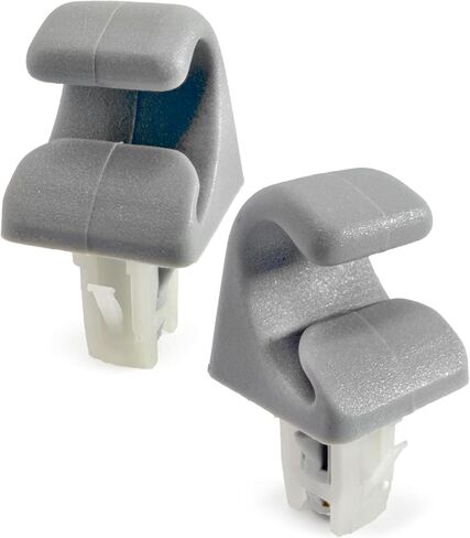 Click&Fit Sun Visor Retainer Hook Clip مجموعة من 2 رمادي متوافق مع Toyota Camry Corolla RAV4 Highlander Tacoma Avalon FJ Cruiser Prius 2002-2018، Lexus RX350 - حامل واقي الشمس 74348-06030 in Kuwait