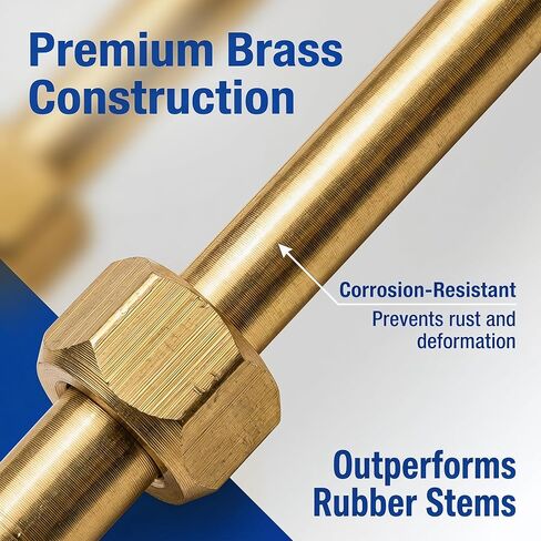Truck Tire Valve Stems, 10 PCS TR573 Brass Truck Valve Stems 4-3/8" Length, Compatible with 0.625" Rim Hole & 22.5/24.5" Wheels, Commercial Heavy Duty – Chrome Finish in Kuwait