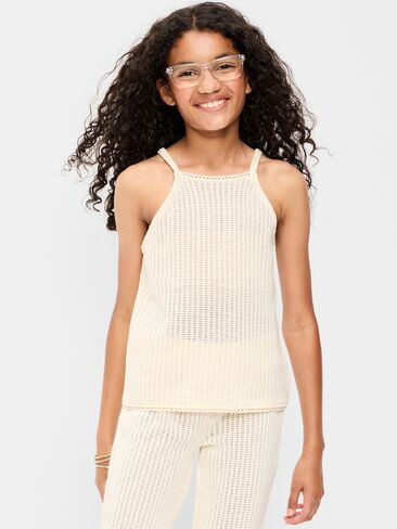 بلوزة من قماش الجاكار بدون أكمام للفتيات من Old Navy - Creme De La Creme in Kuwait