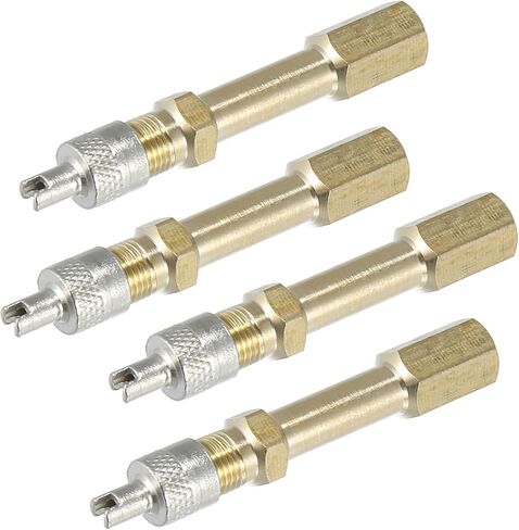 Motoforti Universal إطار صمام جذعي لتمديد نفخ الهواء، 50 مم، نحاسي، لون نحاسي، 4 قطع in Kuwait