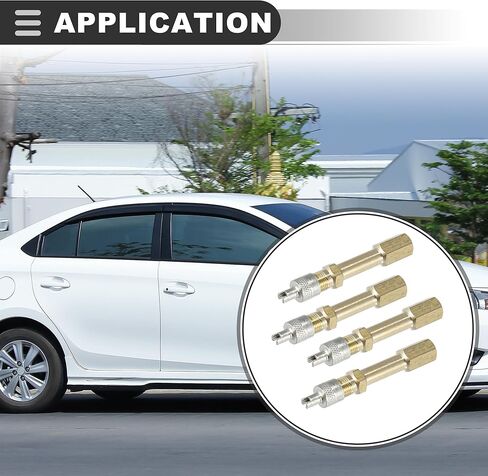 Motoforti Universal إطار صمام جذعي لتمديد نفخ الهواء، 50 مم، نحاسي، لون نحاسي، 4 قطع in Kuwait