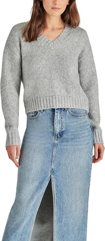 Steve Madden Apparel Women's Houston Sweater, Heather Grey in Saudi Arabia
