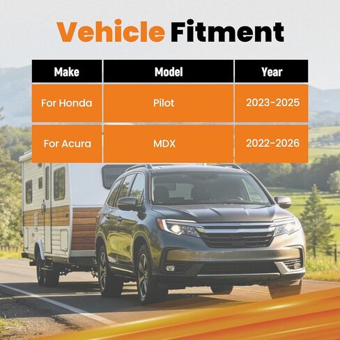 مجموعة وصلة المقطورة الخلفية من maxpeedingrods فئة 3، وصلة سحب المقطورة، جهاز استقبال 2 بوصة يناسب Honda Pilot 2023-2025 وAcura MDX 2022-2026 in Kuwait