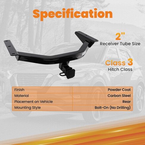 مجموعة وصلة المقطورة الخلفية من maxpeedingrods فئة 3، وصلة سحب المقطورة، جهاز استقبال 2 بوصة يناسب Honda Pilot 2023-2025 وAcura MDX 2022-2026 in Kuwait