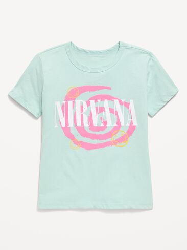 تي شيرت مطبوع عليه Old Navy Nirvana™ للبنات - تيلاندسيا in Kuwait