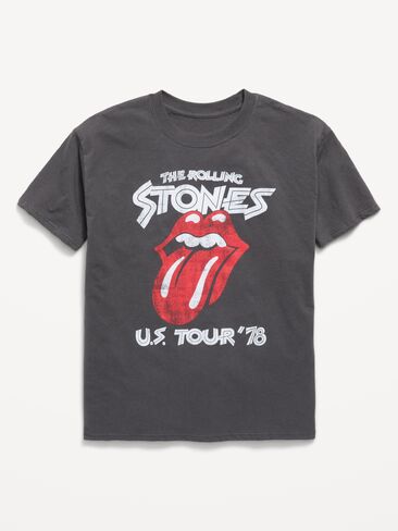 تيشيرت بطبعة The Rolling Stones™ للبنات من Old Navy - النمر in Kuwait
