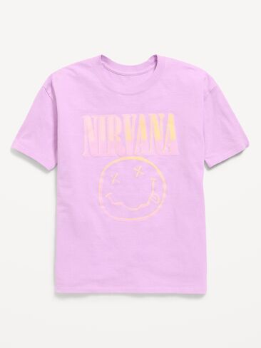 Old Navy Nirvana™ Graphic T-Shirt for Girls - Clary Sage in Kuwait