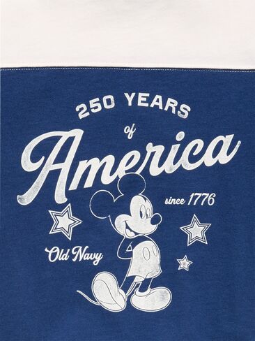 تيشيرت بتصميم كرة قدم للبنات من Old Navy Old Navy x ديزني ميكي ماوس - ازرق باسيفيك in Kuwait