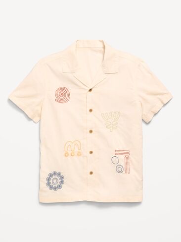Old Navy Short-Sleeve Embroidered Shirt for Boys - Wish Bone in Kuwait