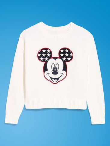 سترة جرافيك برقبة دائرية للنساء من Old Navy Old Navy x Disney Mickey Mouse - ملح البحر in Kuwait