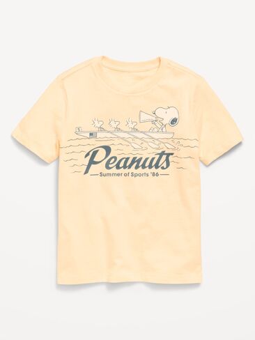 Old Navy Peanuts™ Snoopy Gender-Neutral Graphic T-Shirt for Kids - Buttery Yellow in Kuwait