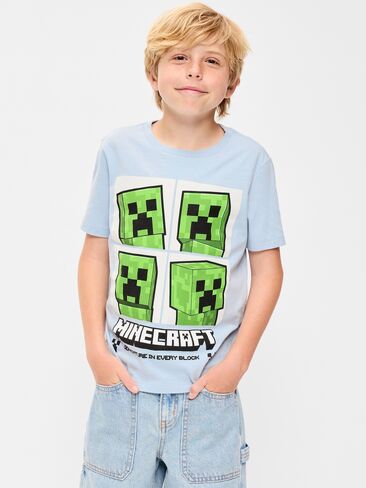 Old Navy Minecraft™ Gender-Neutral Graphic T-Shirt for Kids - Chambray Sky in Kuwait