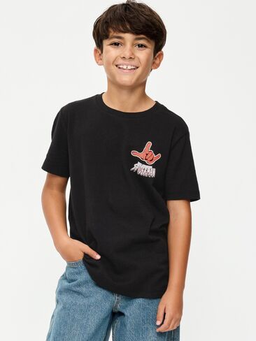 تي شيرت برسوم محايدة للجنسين من Old Navy Marvel™ Spider-Man للأطفال - بلاك جاك in Kuwait