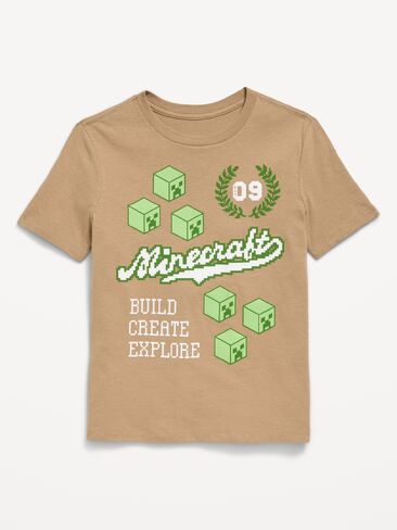 تي شيرت Old Navy Minecraft™ برسومات محايدة للجنسين للأطفال - بناء، إنشاء، استكشاف in Kuwait