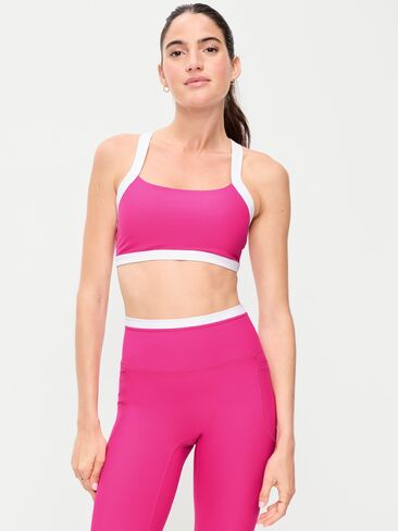 Old Navy Medium Support PowerSoft Sports Bra - Dragonfruit Pink in Kuwait
