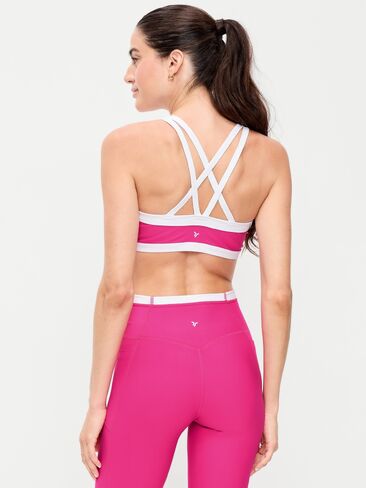 Old Navy Medium Support PowerSoft Sports Bra - Dragonfruit Pink in Kuwait