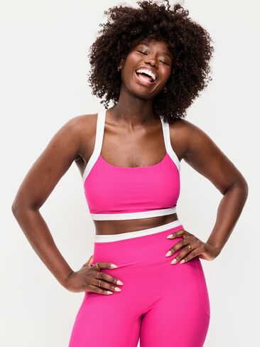 Old Navy Medium Support PowerSoft Sports Bra - Dragonfruit Pink in Kuwait