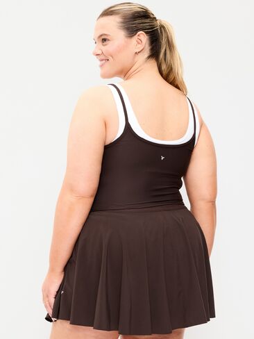 Old Navy PowerSoft Layered Longline Bra - Black Coffee in Kuwait