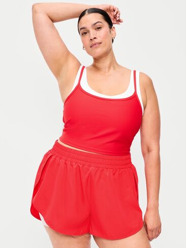 حمالة صدر طويلة الطبقات PowerSoft من Old Navy - أحمر غامق in Kuwait