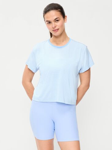 Old Navy Seamless T-Shirt - Blue Stripe in Kuwait