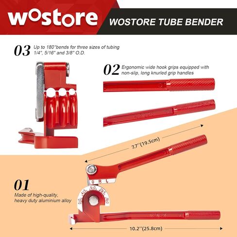 Wostore 25 FT 3/16" Copper Coated Brake Line Kit with 24 Brass Fittings & Double/Single Flaring Tool Kit, Complete Brake Line Repair Solution for Cars, Trucks, Motorcycles in Kuwait