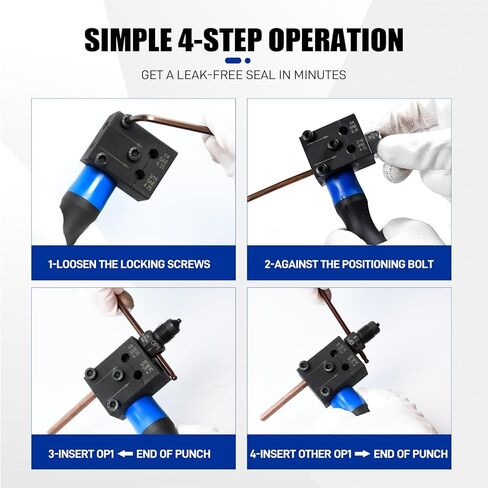 7-Piece Brake Line Flaring Tool Kit for 3/16" & 1/4" Lines, SAE Double Flare Tool, Creates 45° Single, Double & Bubble Flares for Hydraulic Brake Line Repair for Copper and Steel Tubing in Kuwait