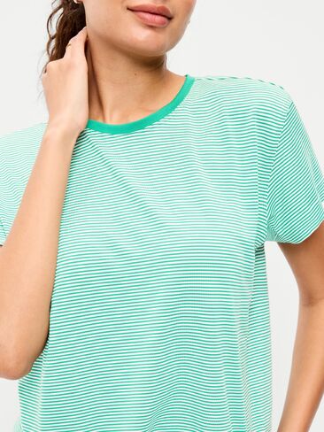 Old Navy Seamless T-Shirt - Green Stripe in Kuwait
