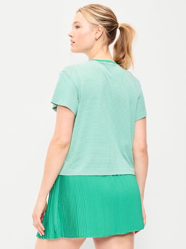 Old Navy Seamless T-Shirt - Green Stripe in Kuwait