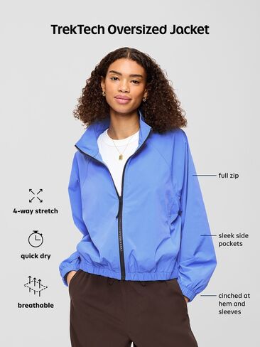 Old Navy TrekTech Oversized Jacket - Cloisonne in Kuwait