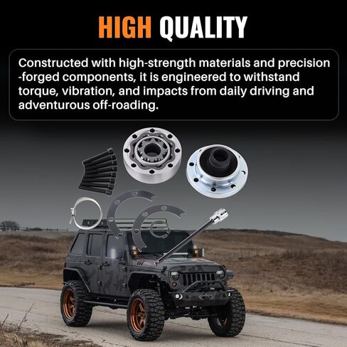 مجموعة وصلات CV بديلة 1744014 عالية الزاوية Rzeppa متوافقة مع Wrangler 2007-2018 2DR و4DR in Kuwait