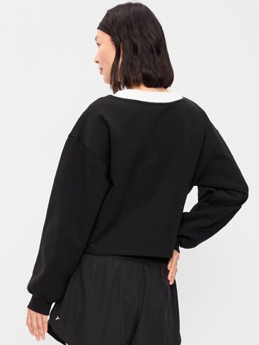 سويت شيرت قصير كبير الحجم من الصوف الديناميكي من Old Navy - بلاك جاك in Kuwait