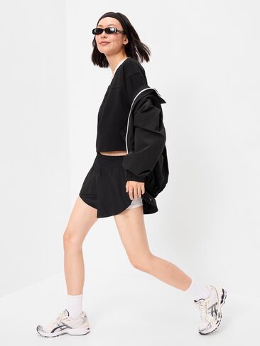 سويت شيرت قصير كبير الحجم من الصوف الديناميكي من Old Navy - بلاك جاك in Kuwait