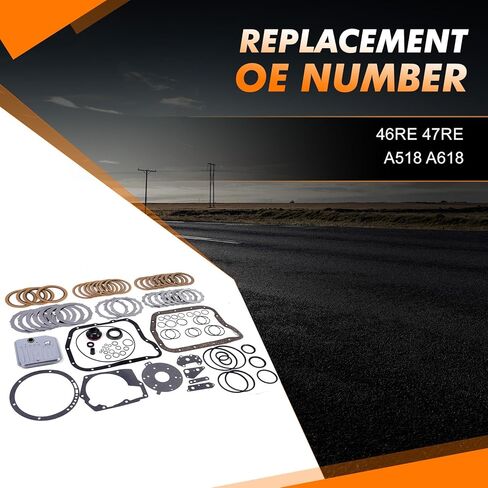 46RE 47RE A518 A618 Transmission Master Rebuild Kit w/Filter for Dodge Durango Dakota 1998-2002 Ram 1500 Ram 2500 Ram 3500 Jeep Grand Cherokee Replace# OE 46RE 47RE A518 A618 in Kuwait