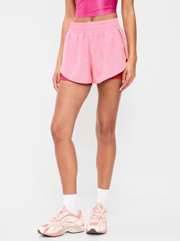Old Navy High-Waisted StretchTech 2-In-1 Run Shorts - Sweet Sixteen in Kuwait