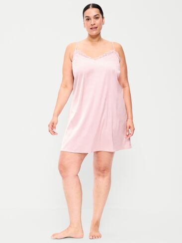 Old Navy Satin Lace-Trim Sleep Dress - Fairytale Rose in Kuwait