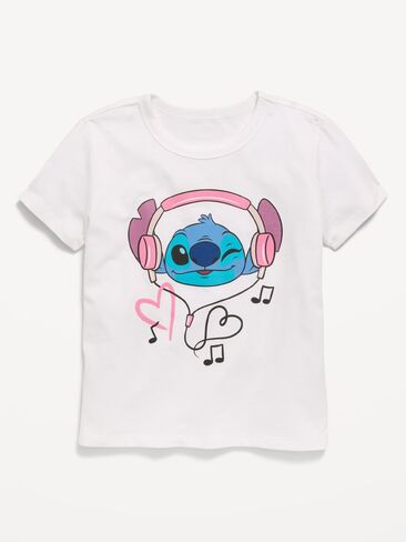 Old Navy Disney© Stitch Graphic T-Shirt for Girls - White Lilies in Kuwait