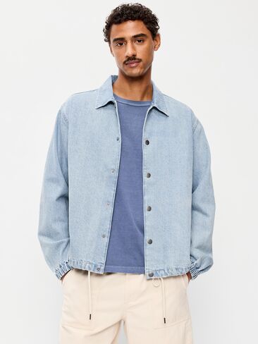 سترة Old Navy Denim Coach - لون فاتح in Kuwait