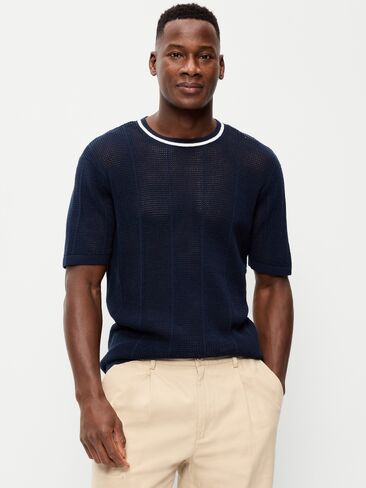Old Navy Relaxed Mesh-Knit T-Shirt - In the Navy in Kuwait