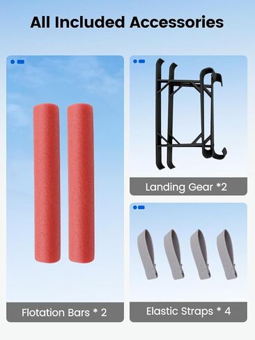 Water Landing Gear Compatible with DJI Mini 5 Pro, Floating Buoyancy Frame & Training Kit for Safe Water Landing and Enhanced Stability Drone Accessories in Kuwait