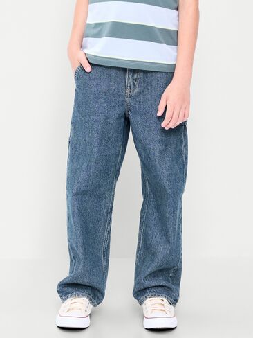 Old Navy Baggy Carpenter Jeans for Boys - Dark Wash in Kuwait